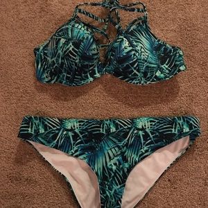 VS Pink Tropical Bathing Suit
